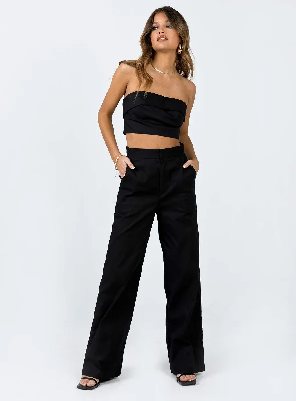 organic cotton women tube top for an eco - friendly choiceAiden Set Black