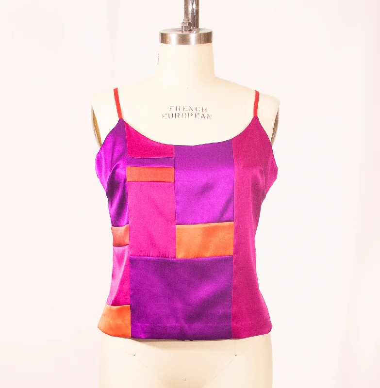 women camisoles & tanks for sleepwear comfortPatchwork Medium Stretch Silk Camisole Colors Reds and Pinks women camisoles & tanks for sleepwear comfortPatchwork Medium Stretch Silk Camisole Colors Reds and Pinks