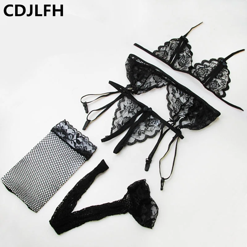 supportive sports bras for running4pcs Sexy Lingerie Set Temptation Lace Push Up Transparent Bra Set Erotic Women Underwear Bras & G-String & Net Socks & Sling supportive sports bras for running4pcs Sexy Lingerie Set Temptation Lace Push Up Transparent Bra Set Erotic Women Underwear Bras & G-String & Net Socks & Sling