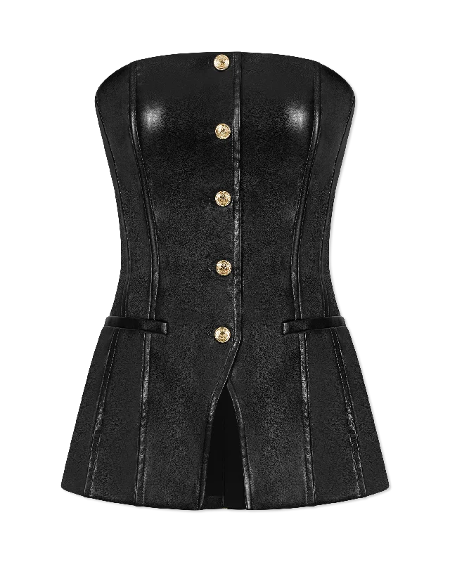women camisoles & tanks for bachelorette partiesIman Vegan Leather Top