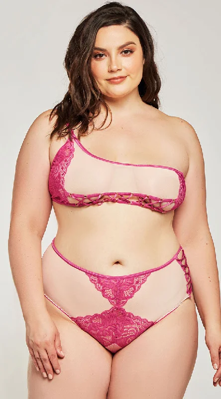 minimizer plus size bras for curvy figuresPlus Size Anika One Shoulder Bra Set
