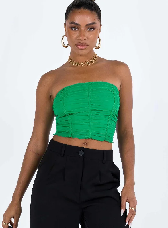 off - shoulder women tube top for a sexy and elegant appearanceCaldwell Tube Top Green