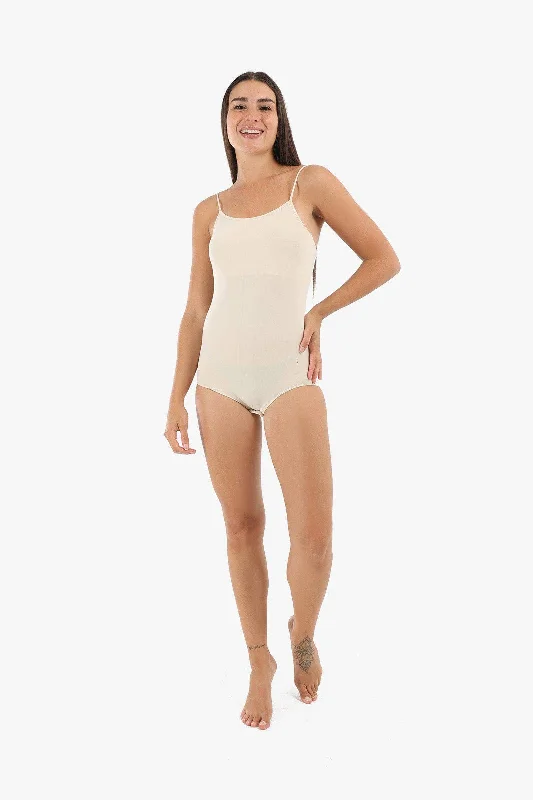 Seamless Bodysuits for a Smooth Underwear LookSpaghetti Strap Solid Bodysuit