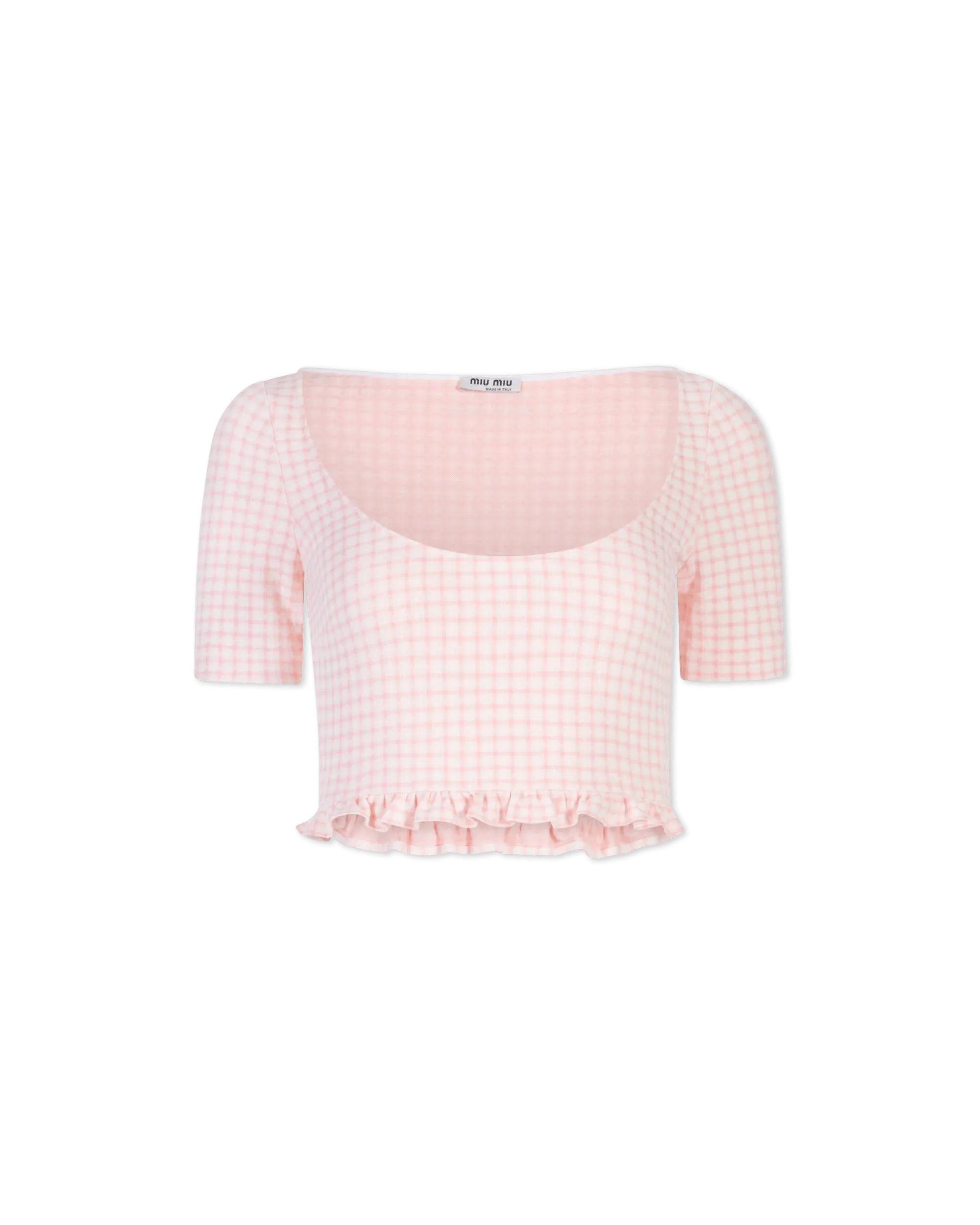 cropped women camisoles & tanks for trendy outfitsCropped Check Blouse
