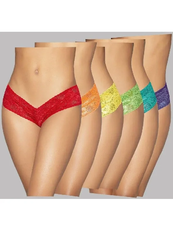 thong panties for women with no visible panty linesEscante EL-65262 Cute Neon Rainbow Low Rise Panty 6/Pack, Black, Red, White, Queen Size thong panties for women with no visible panty linesEscante EL-65262 Cute Neon Rainbow Low Rise Panty 6/Pack, Black, Red, White, Queen Size