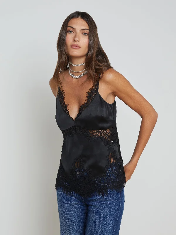 tall women camisoles & tanks for the right lengthMitsu Silk Lace Camisole