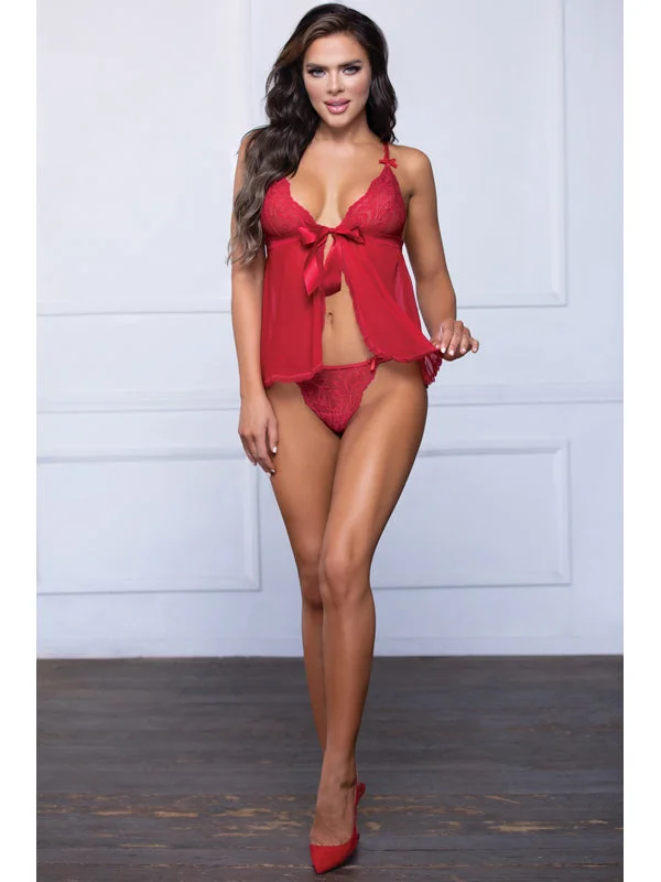 v - neck women camisoles & tanks for a sexy touchCamisole Sets STM-11210P-Red-O/S