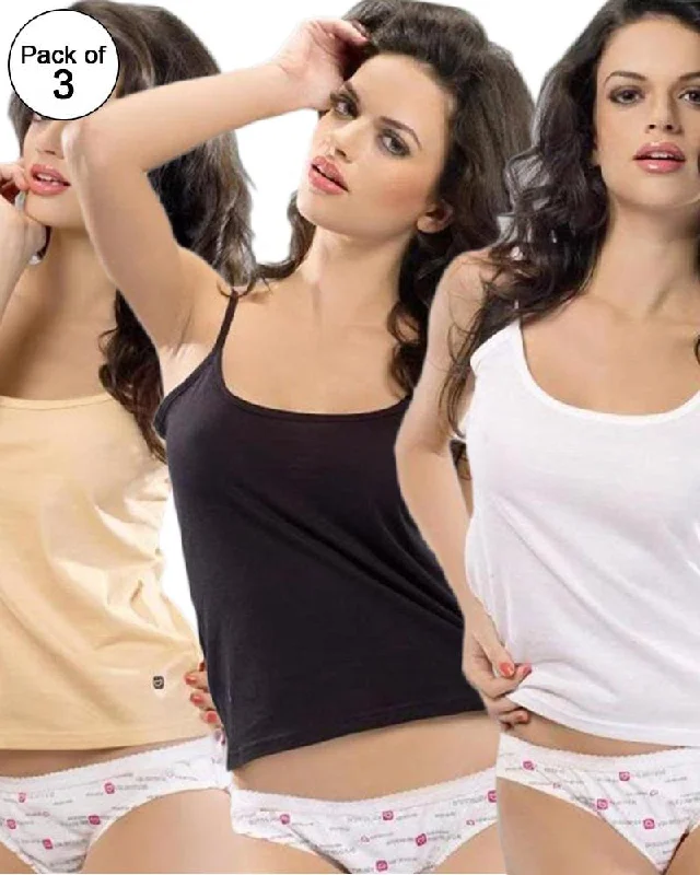 women camisoles & tanks for sleepwear comfortPack of 3 - Valentine Secret White Camisole 5001 women camisoles & tanks for sleepwear comfortPack of 3 - Valentine Secret White Camisole 5001