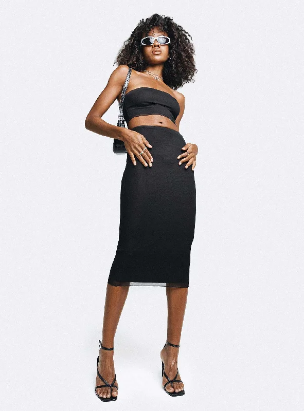 moisture - wicking women tube top for workoutsMullins Set Black