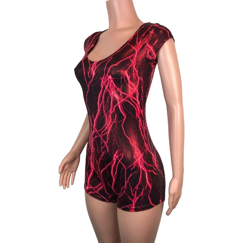 Organic Cotton Bodysuits for an Eco - Friendly and Comfortable OptionCap Sleeve Romper - Red Lightning Organic Cotton Bodysuits for an Eco - Friendly and Comfortable OptionCap Sleeve Romper - Red Lightning