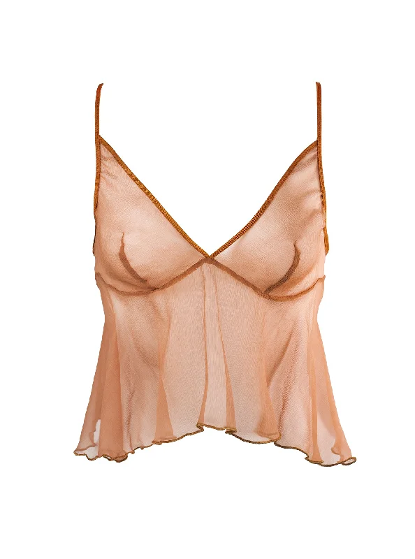 longline women camisoles & tanks for layeringFolie Silk Camisole - Caramel