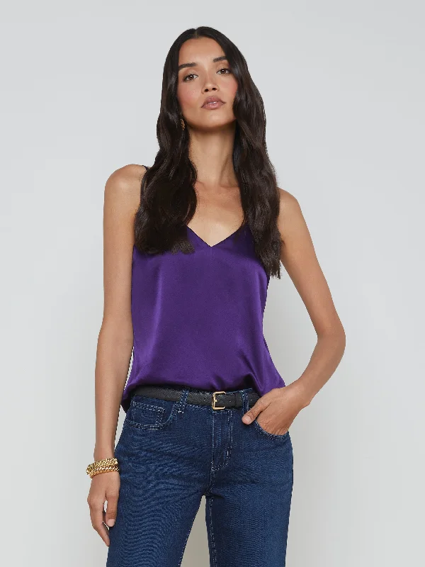 ruffled women camisoles & tanks for a romantic feelGabriella Silk Camisole