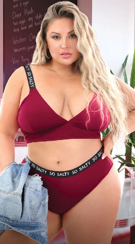 sleep bras for all night comfortPlus Size So Salty So Sexy Bra Set