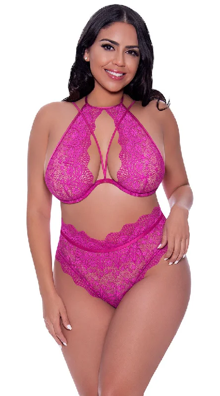 seamless wireless bras for everyday comfortPlus Size Fruitful Lover Bra Set