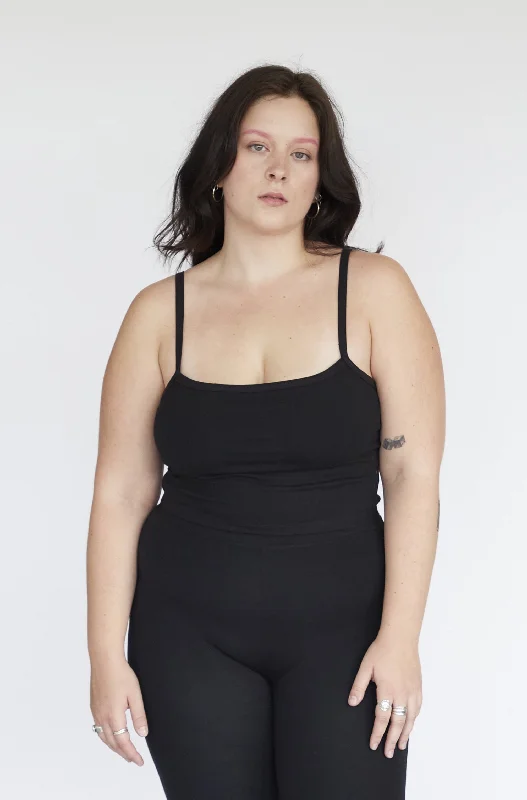 women camisoles & tanks for layering under sweatersEM & MAY - CAMISOLE DAYE - NOIR