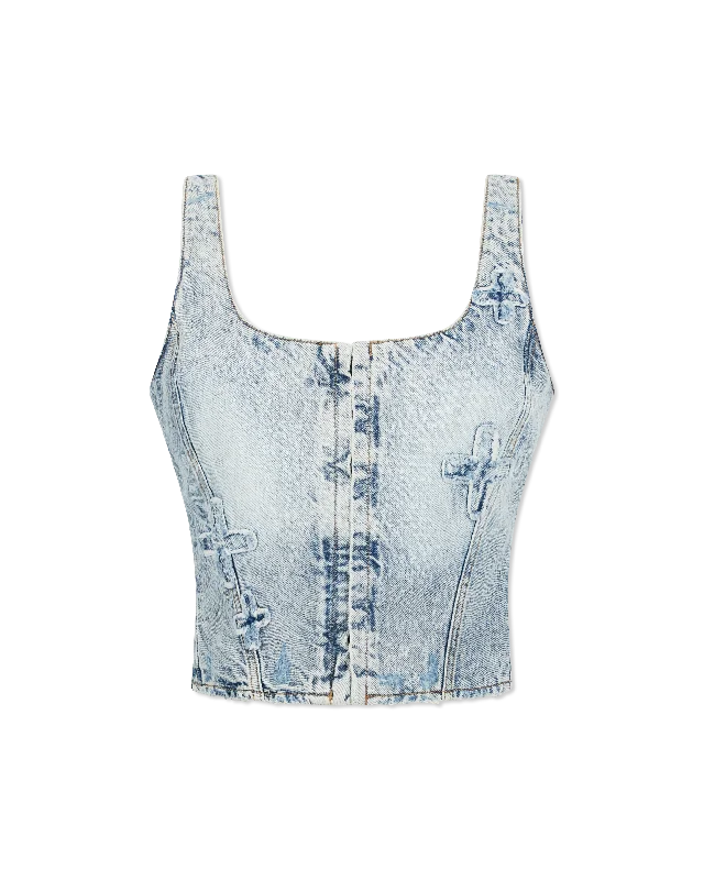 women camisoles & tanks for layering under sweatersKsubi Jeans Gigi Bustier Klassic Kraftwerk