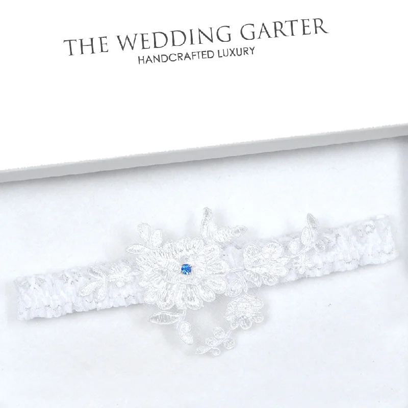 clip - on women garters convenienceBridal Garter With White Lace Applique Design