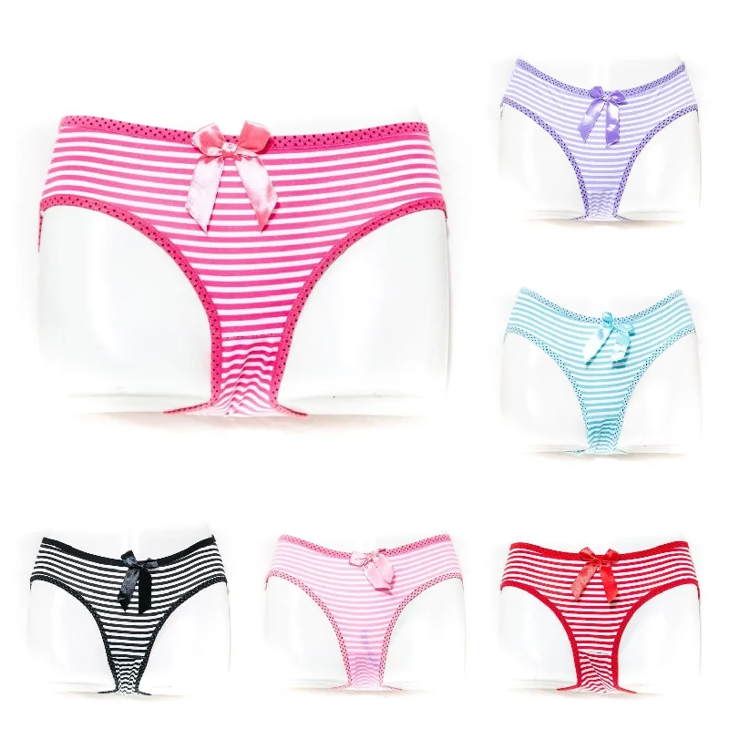 lace panties for women with a romantic touchPack of 3 Cotton Jersey Panty - Stripe & Flower Panty - Mix Colour lace panties for women with a romantic touchPack of 3 Cotton Jersey Panty - Stripe & Flower Panty - Mix Colour