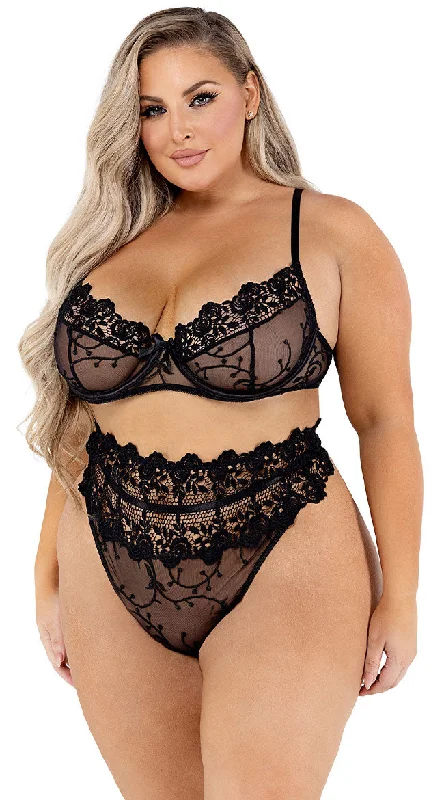 wireless bras for a natural feelPlus Size Waste Of Time Bra Set