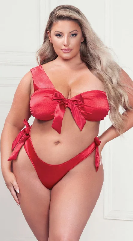 supportive sports bras for runningPlus Size Satin Sensation Bra Set