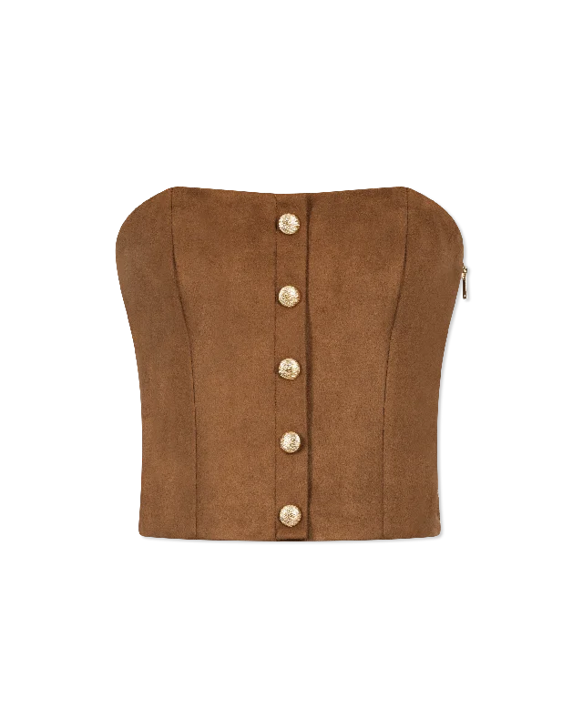 women camisoles & tanks for hiking and campingBrea Vegan Suede Vestier Top