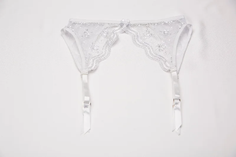 hypoallergenic women gartersScalloped Embroidery Garter Belt In White - Shirley Of Hollywood hypoallergenic women gartersScalloped Embroidery Garter Belt In White - Shirley Of Hollywood