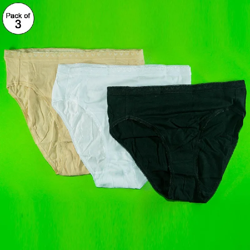 period panties for women with leak - proof protectionPack of 3 - Hi Leg Briefs - Flourish Cotton Panty - FL-511 period panties for women with leak - proof protectionPack of 3 - Hi Leg Briefs - Flourish Cotton Panty - FL-511