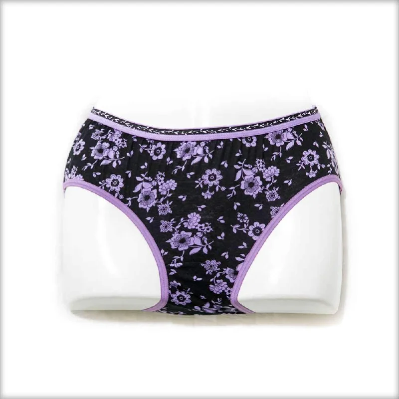odor - resistant panties for women with long - lasting freshnessPrinted Panty Purple and Black odor - resistant panties for women with long - lasting freshnessPrinted Panty Purple and Black