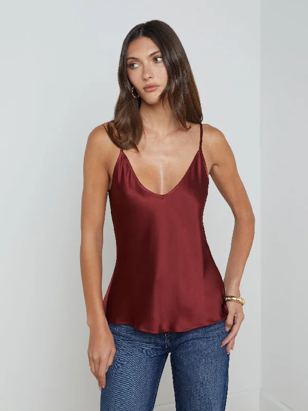 lace trim women camisoles & tanks for lingerieLexi Silk Camisole