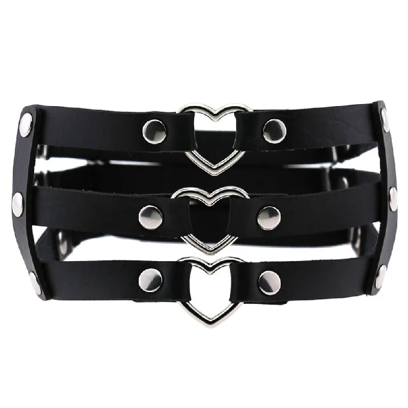washable women garters careWomen's Punk Layered Heart Garter