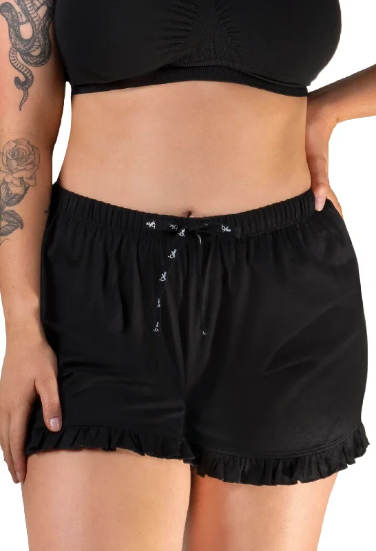 glitter - detailed women boyshort for parties100% Cotton Frill Shorts