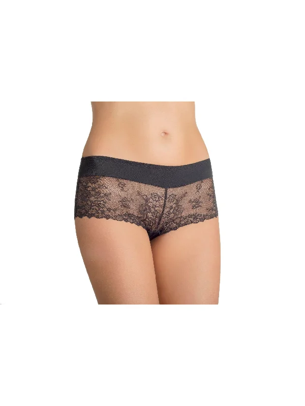 metallic - accented women boyshortBlack Valens Lace Boyshorts