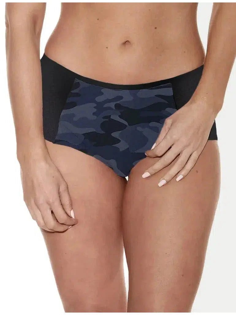 seamless women boyshort for everyday wearBlue Camo Pauline Boyshorts