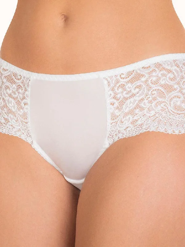 women boyshort with bow accentsWhite Victoria Boyshorts