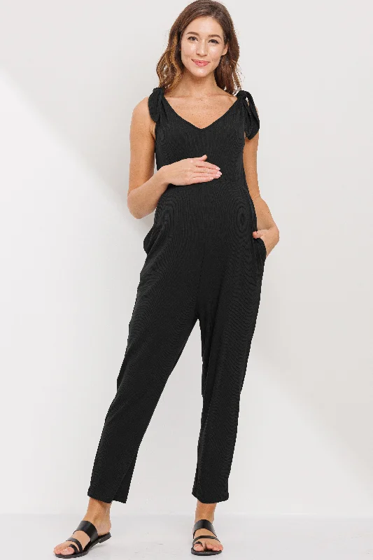 seamless bras for invisible under clothesAdjustable Tie-Sleeve Maternity Jumpsuit