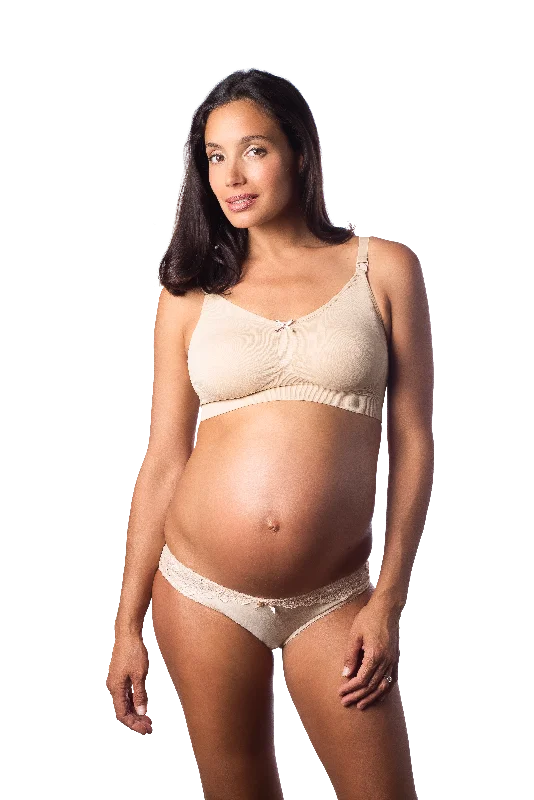 plunge bras for low cut topsMy Necessity Nursing Bra Nude