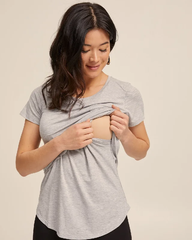 sexy backless push up brasDawn Grey Nursing Tee