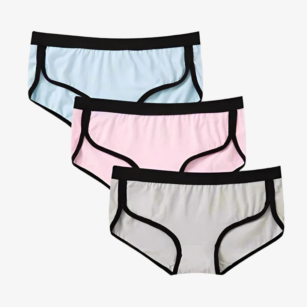 seamless organic cotton women briefs for eco - conscious usersBriefs Cotton Low-Rise Panties (Blue + Pink + Gray) seamless organic cotton women briefs for eco - conscious usersBriefs Cotton Low-Rise Panties (Blue + Pink + Gray)