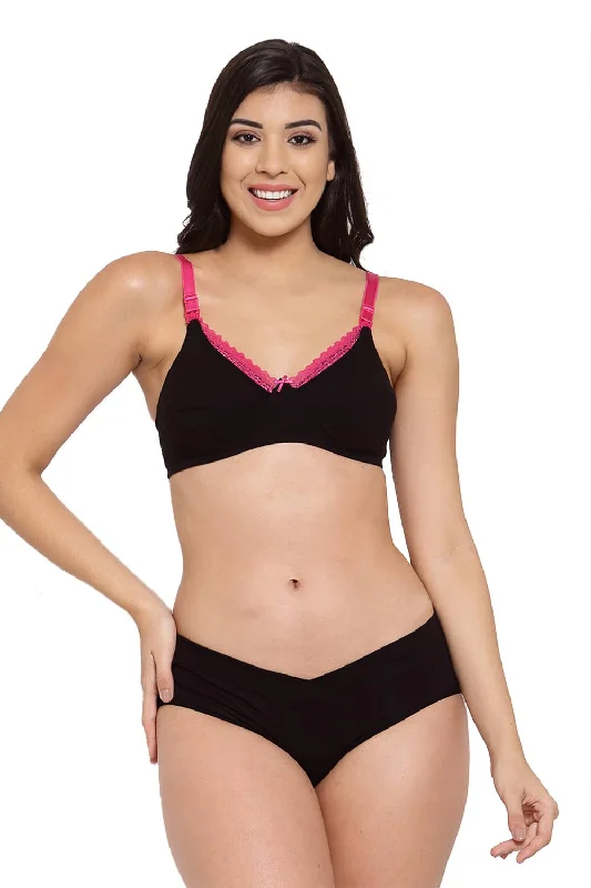 bralette bras for a trendy and comfortable styleOrganic Cotton Antimicrobial Soft Nursing Bra & Panty-IMBP003C_IMP102-Black- bralette bras for a trendy and comfortable styleOrganic Cotton Antimicrobial Soft Nursing Bra & Panty-IMBP003C_IMP102-Black-