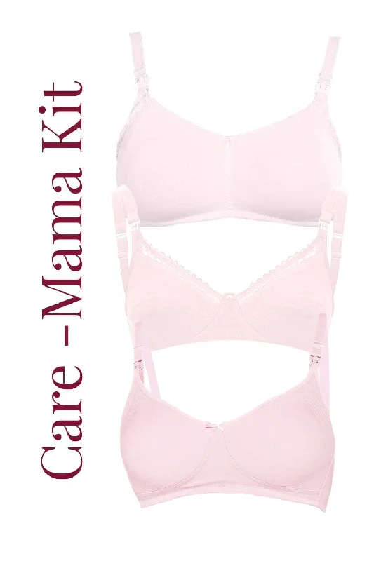 balconette lace bras for a feminine touchOrganic Cotton Antimicrobial Care Mama Starter Bra Kit (Pack of 3)-IMBK06-Pink- balconette lace bras for a feminine touchOrganic Cotton Antimicrobial Care Mama Starter Bra Kit (Pack of 3)-IMBK06-Pink-