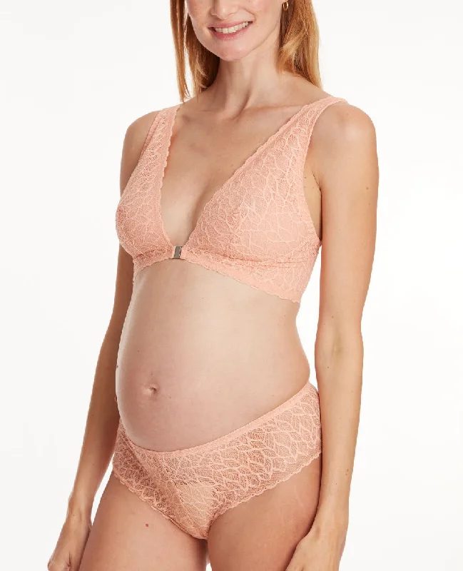 supportive sports bras for runningMaternity and nursing bra Bliss peach