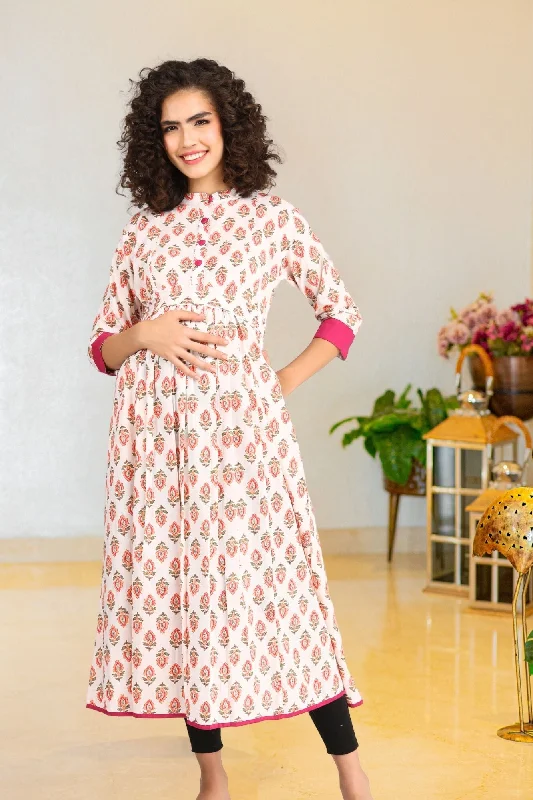 sleep bras for all night comfortOrange White Maternity & Nursing Kurta (100% Cotton) sleep bras for all night comfortOrange White Maternity & Nursing Kurta (100% Cotton)