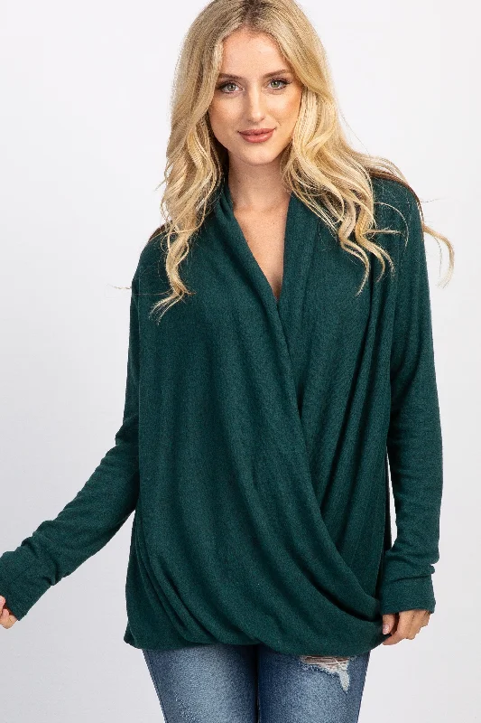 bralette with underwire for added supportPinkBlush Forest Green Draped Wrap Nursing Top bralette with underwire for added supportPinkBlush Forest Green Draped Wrap Nursing Top
