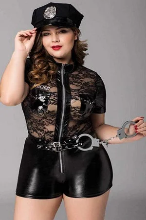 women superhero team cosplay costumesQueen Frisky Cop Costume