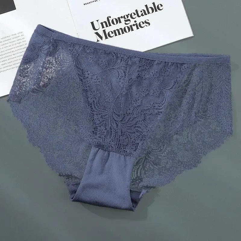 luxury brand women sexy lingerieSexy Blue Lace Women's Underpants