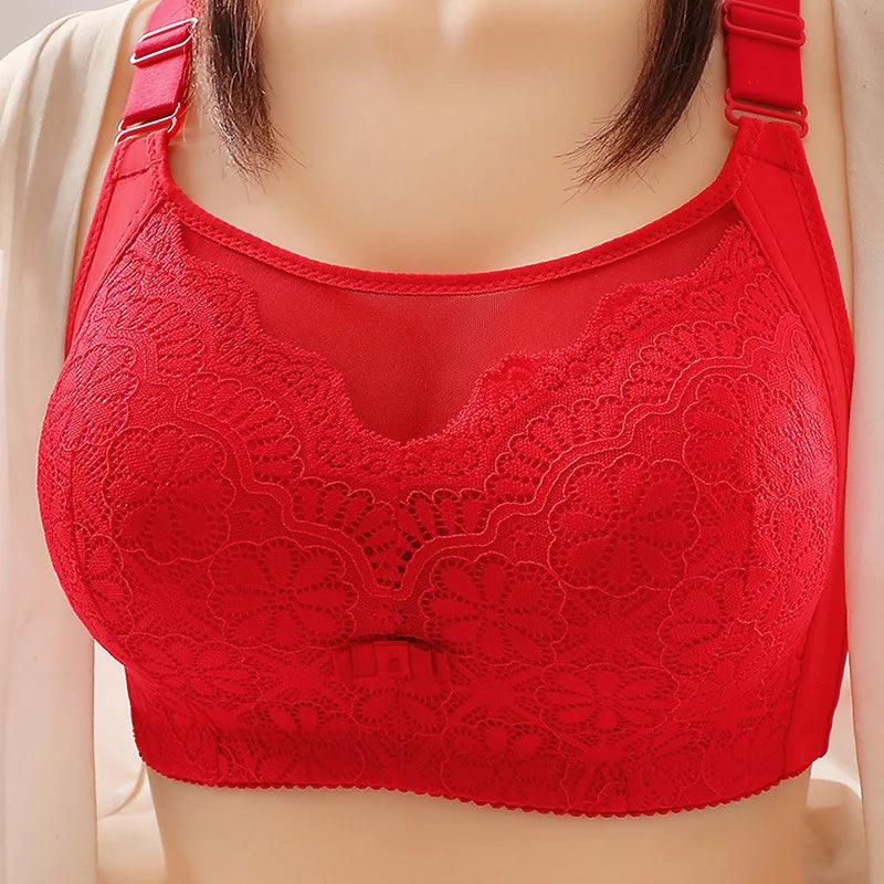 plus size women sexy lingerie bodysuitsSexy Red Floral Pattern Lace Bra