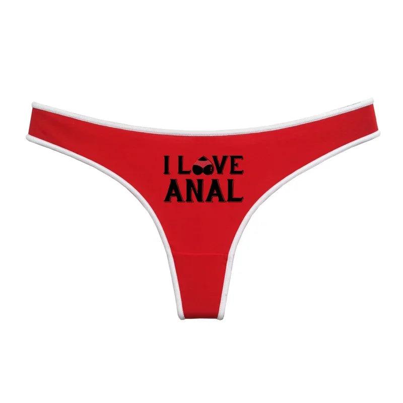 white women sexy lingerie for puritySexy White & Red With Black Writing I Love Anal Thong white women sexy lingerie for puritySexy White & Red With Black Writing I Love Anal Thong