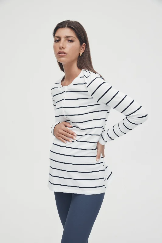 strapless bras for backless dressesSophia Stripe Tee (White Navy Stripe)