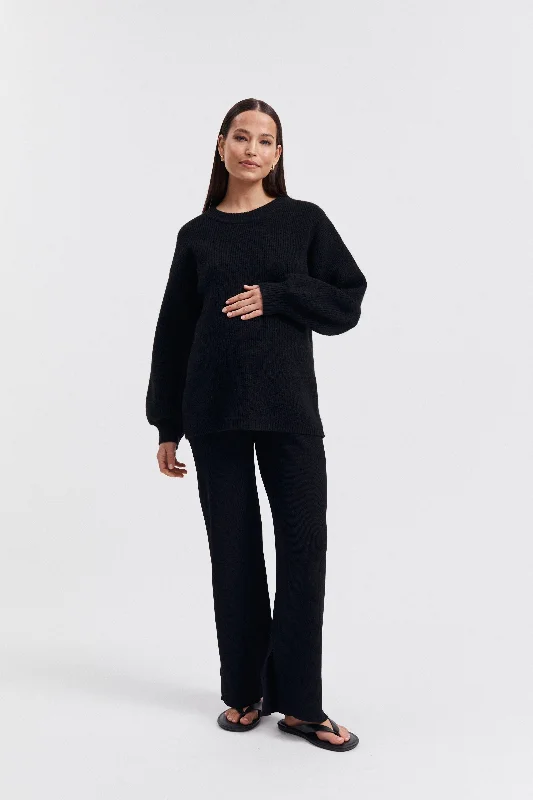 plunge push up bras for a bold lookCosy Knit Jumper (Black)