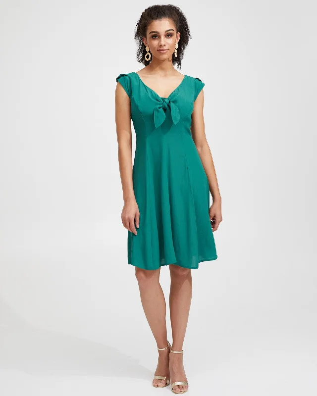 sexy backless push up brasTie Front Nursing Dress - Evergreen